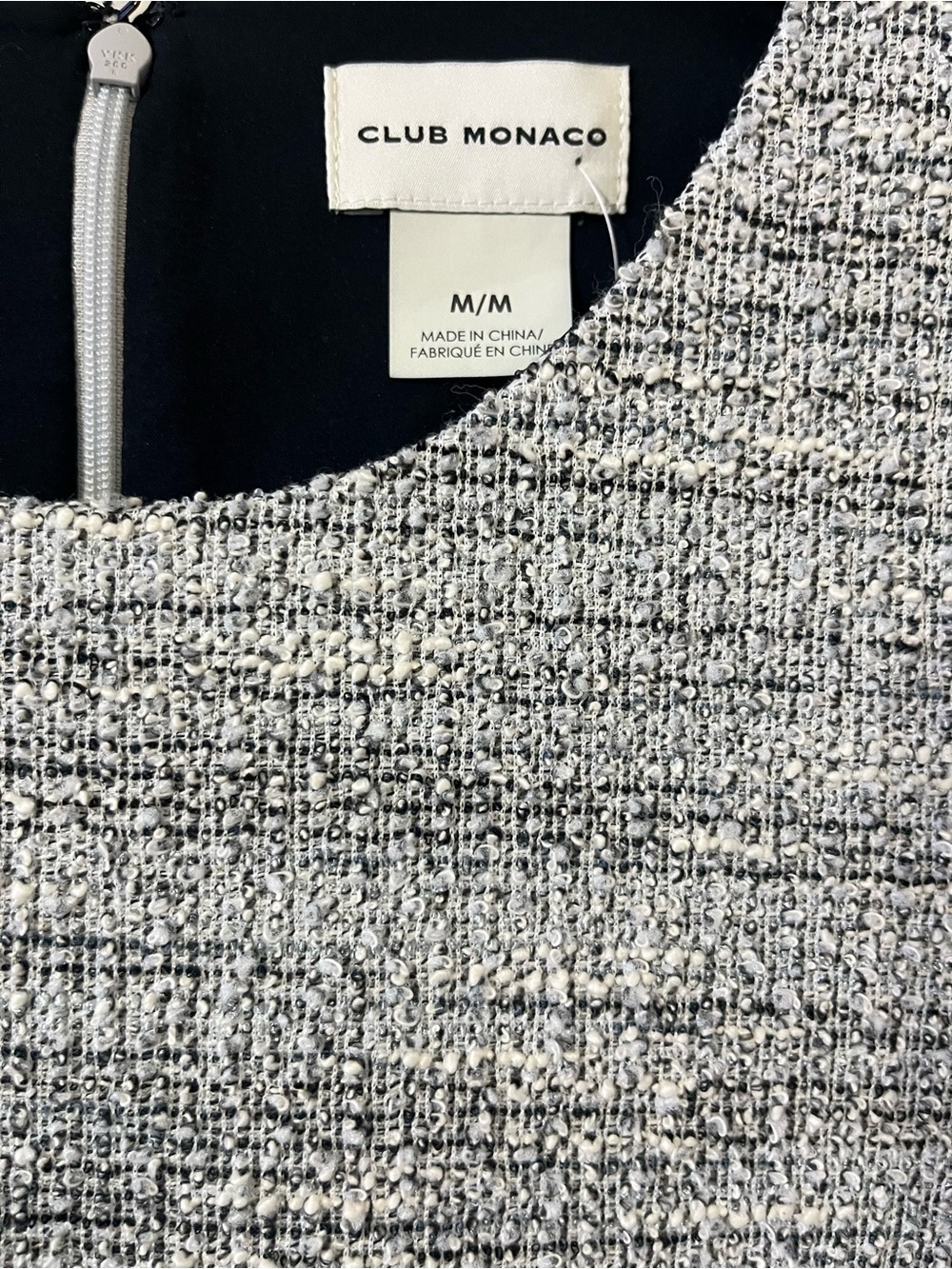 NWT Club Monaco Women's Shanice Dress $180 Textured Tweed Short Sleeve Shift M - Picture 8 of 10